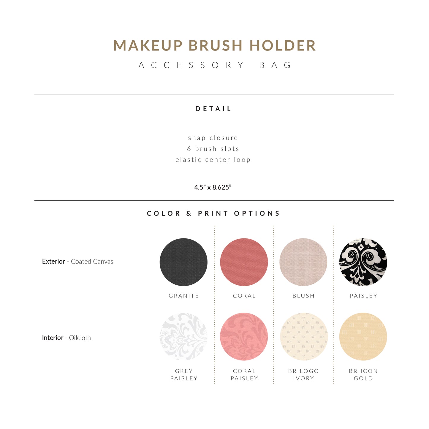 Women's Bags - Makeup Brush Holder