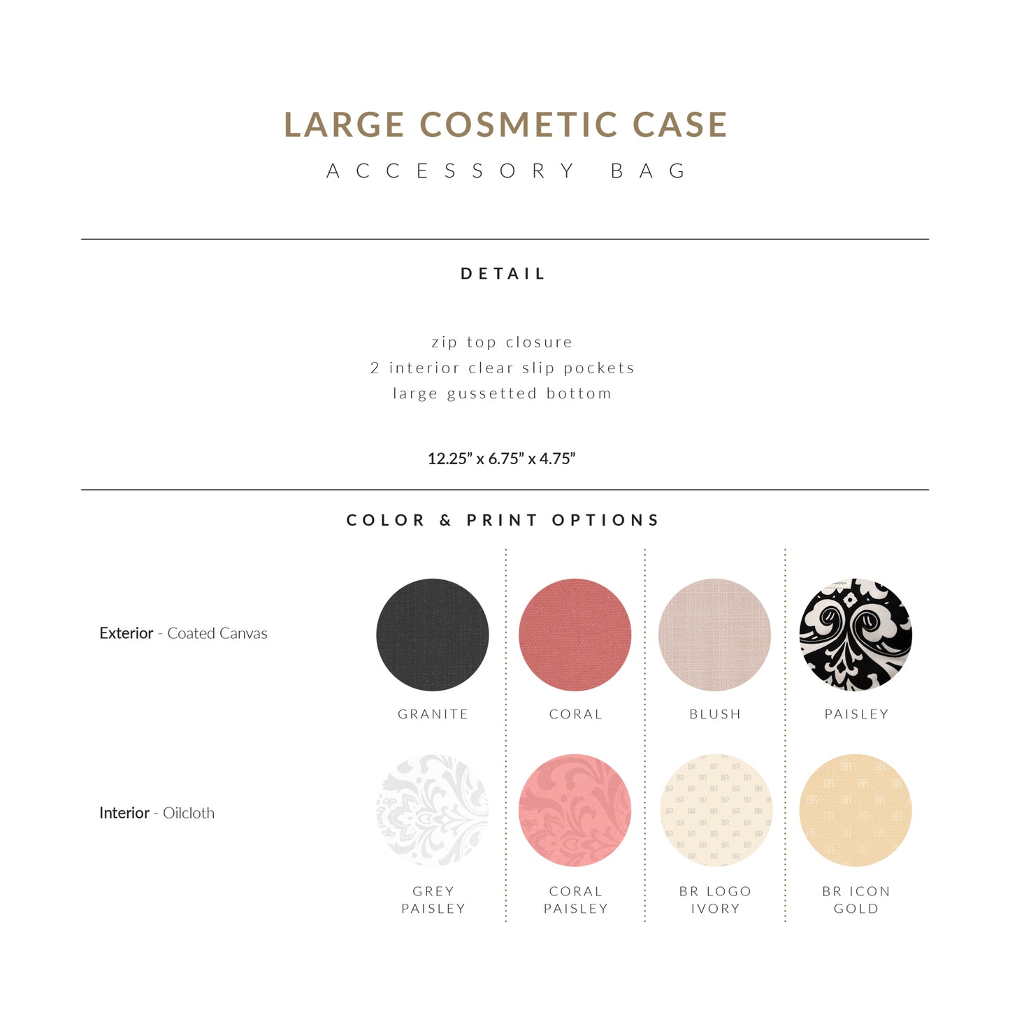 Women's Bags - Large Cosmetic Case